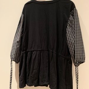 Eloquii Tops - Eloquii Plaid Sleeve Top Eloquii Tops - Eloquii Plaid Sleeve Top